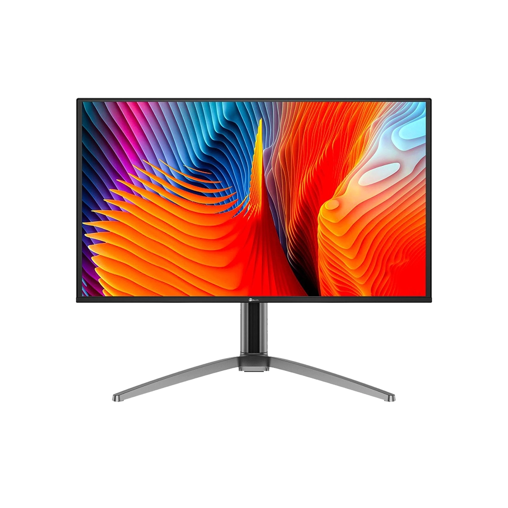 Next-Gen Connectivity: Dual HDMI 2.1, DP 1.4, audio out, built-in 5W speakers, and VESA mount support.