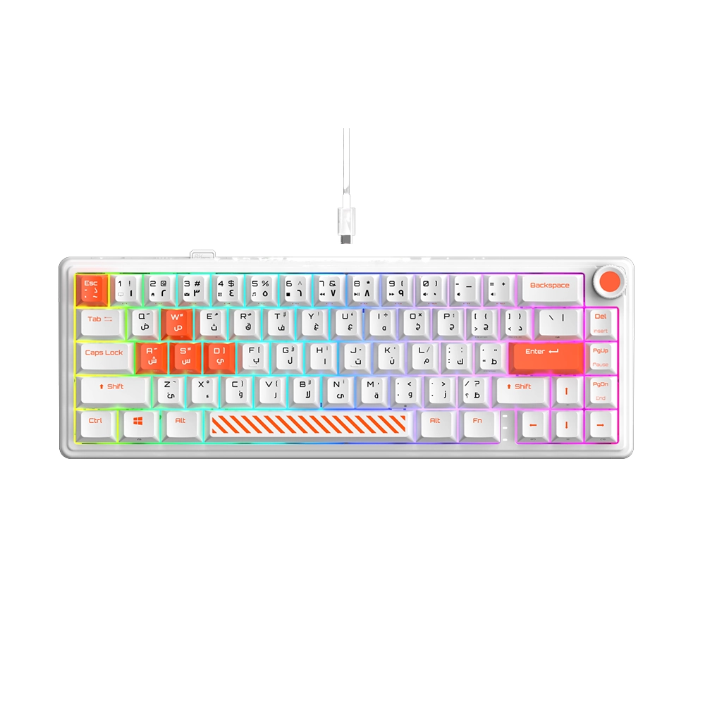 GamerTek Fusion Wireless Mechanical Keyboard - White