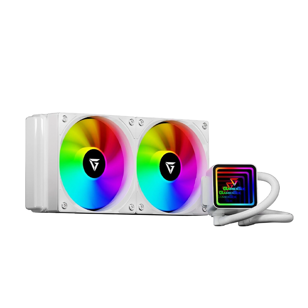 GamerTek Aqua Frost 240MM Liquid Cooler - White
